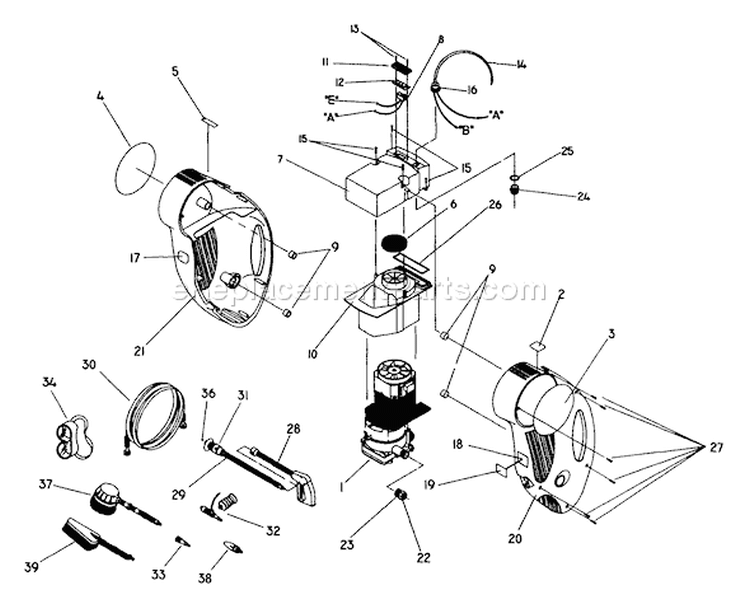 Page A Diagram and Parts List for 0777-0  Briggs and Stratton Pressure Washer